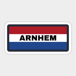 Arnhem City in Dutch Flag Sticker